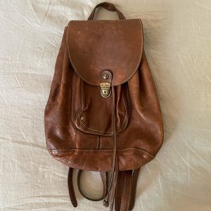 Patricia Nash Leather Backpack with Drawstring